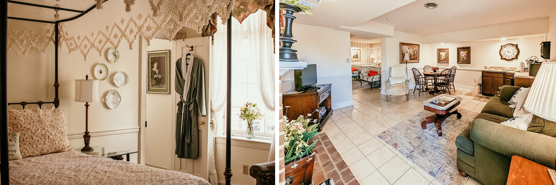 Collage of Olivia's Room and Isabella's Suite at The Richard Johnston Inn